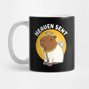 Heaven Sent Capybara Angel Cartoon Mug